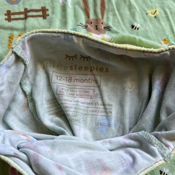 Little Sleepies bunny pajamas size 12-18 months - Picture 4 of 4